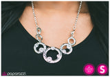 Paparazzi "Stunningly Stepford" Silver Necklace & Earring Set Paparazzi Jewelry