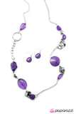 Paparazzi "Sucker Punch" Purple Necklace & Earring Set Paparazzi Jewelry