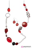 Paparazzi "Sucker Punch" Red Necklace & Earring Set Paparazzi Jewelry