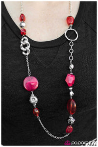 Paparazzi "Sucker Punch" Red Necklace & Earring Set Paparazzi Jewelry