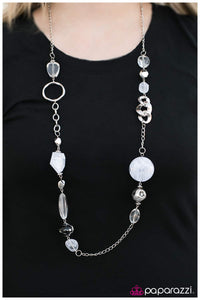 Paparazzi "Sucker Punch" White Necklace & Earring Set Paparazzi Jewelry