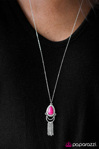 Paparazzi "Summer Fiesta" Pink Necklace & Earring Set Paparazzi Jewelry