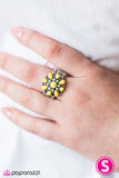 Paparazzi "Summer Haze - Yellow" ring Paparazzi Jewelry