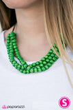 Paparazzi "Summer Mai Tai - Green" Necklace & Earring Set Paparazzi Jewelry