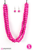 Paparazzi "Summer Mai Tai" Pink Necklace & Earring Set Paparazzi Jewelry