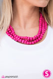 Paparazzi "Summer Mai Tai" Pink Necklace & Earring Set Paparazzi Jewelry