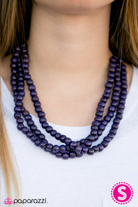 Paparazzi "Summer Mai Tai - Purple" Necklace & Earring Set Paparazzi Jewelry