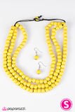 Paparazzi "Summer Mai Tai - Yellow" Necklace & Earring Set Paparazzi Jewelry