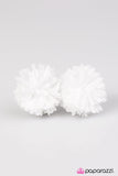 Paparazzi "Summer Pom Poms - White" hair clip Paparazzi Jewelry