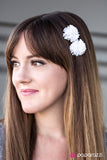 Paparazzi "Summer Pom Poms - White" hair clip Paparazzi Jewelry