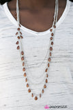 Paparazzi "Summer Showers - Brown" necklace Paparazzi Jewelry