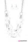 Paparazzi "Summer Sunsets" White Necklace & Earring Set Paparazzi Jewelry