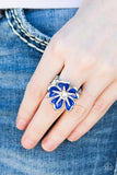 Paparazzi "Sunbeam Lily - Blue" ring Paparazzi Jewelry