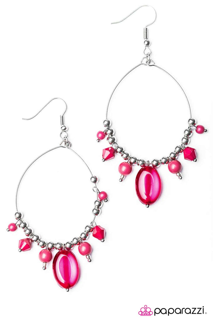 Musical gardens pink earrings paparazzi Clearance
