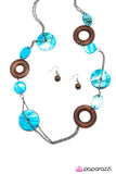 Paparazzi "Surfs Up" Blue Necklace & Earring Set Paparazzi Jewelry