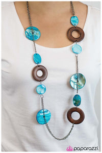 Paparazzi "Surfs Up" Blue Necklace & Earring Set Paparazzi Jewelry