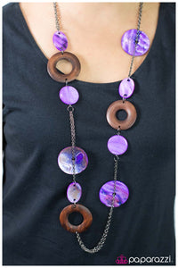 Paparazzi "Surfs Up" Purple Necklace & Earring Set Paparazzi Jewelry