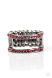 Paparazzi "Surrender The Sparkle" Red Ring Paparazzi Jewelry