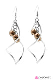 Paparazzi "Suspended In Time" Brown Earrings Paparazzi Jewelry