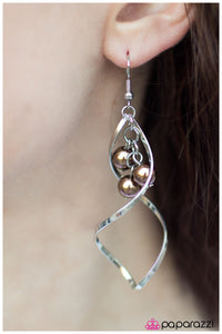 Paparazzi "Suspended In Time" Brown Earrings Paparazzi Jewelry
