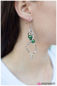 Paparazzi "Suspended In Time" Green Earrings Paparazzi Jewelry