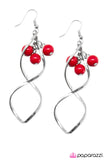 Paparazzi "Suspended In Time" Red Earrings Paparazzi Jewelry