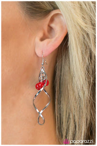 Paparazzi "Suspended In Time" Red Earrings Paparazzi Jewelry