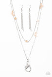 Paparazzi "Swag and Sparkle" Brown Lanyard Necklace & Earring Set Paparazzi Jewelry
