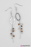 Paparazzi "Sweep Me Off My Feet - Brown" earring Paparazzi Jewelry