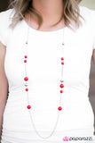 Paparazzi "Sweet GLEAMS" Red Necklace & Earring Set Paparazzi Jewelry