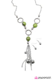 Paparazzi "Swing From The Chandelier" Green Necklace & Earring Set Paparazzi Jewelry