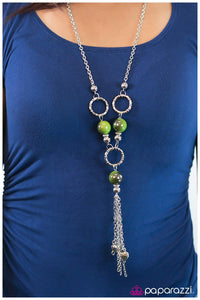 Paparazzi "Swing From The Chandelier" Green Necklace & Earring Set Paparazzi Jewelry