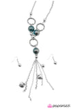 Paparazzi "Swing From The Chandelier" Blue Necklace & Earring Set Paparazzi Jewelry