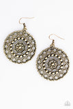 Paparazzi "Tahitian Terrace - Brass" earring Paparazzi Jewelry