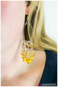 Paparazzi "Tahiti Sunrise" Yellow Earrings Paparazzi Jewelry