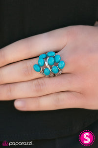 Paparazzi VINTAGE VAULT REPO "Tahiti Tango" Blue Ring Paparazzi Jewelry