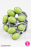 Paparazzi "Tahiti Tango" Green Ring Paparazzi Jewelry