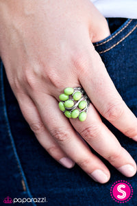 Paparazzi "Tahiti Tango" Green Ring Paparazzi Jewelry