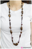 Paparazzi "Take A Hike" Brown Necklace & Earring Set Paparazzi Jewelry