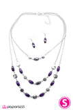 Paparazzi "Take A Look At Me Now" Purple Necklace & Earring Set Paparazzi Jewelry