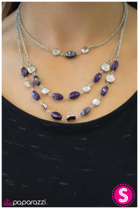 Paparazzi "Take A Look At Me Now" Purple Necklace & Earring Set Paparazzi Jewelry