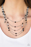 Paparazzi "Take Five! - Black" necklace Paparazzi Jewelry