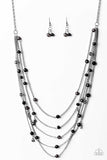 Paparazzi "Take Five! - Black" necklace Paparazzi Jewelry
