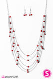 Paparazzi "Take Five! - Red" necklace Paparazzi Jewelry