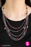 Paparazzi "Take Five! - Red" necklace Paparazzi Jewelry