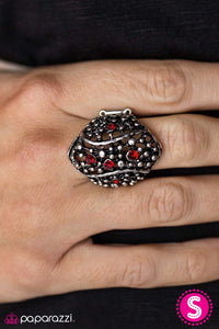 Paparazzi "Take Guard" Red Ring Paparazzi Jewelry