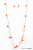 Paparazzi "Take My Breath Away" Orange Necklace & Earring Set Paparazzi Jewelry
