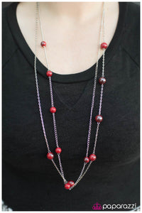 Paparazzi "Take My Breath Away" Red Necklace & Earring Set Paparazzi Jewelry