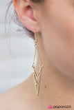 Paparazzi "Take The Spear - Gold" earring Paparazzi Jewelry