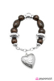 Paparazzi "Take To Heart" Brown Bracelet Paparazzi Jewelry